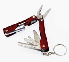 赤 LEDライト 搭載!! 【 6徳 マルチツール 工具 】 レンチ ナイフ