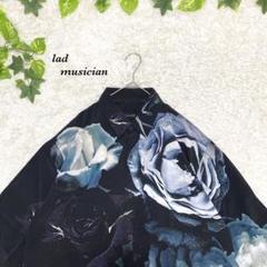 ラッドミュージシャン　ladmusician 柄シャツ　花柄　総柄　ポリシャツ