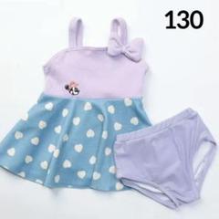 【新品】プティマイン　SWIM　Disney　セットアップ水着　130cm