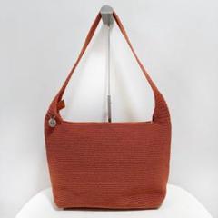 【美品】THE SAK ザ サク ショルダーバッグ かぎ針編み バッグ レンガ色