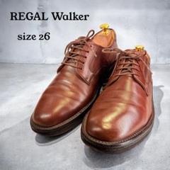 【美品】REGAL WALKER〈101W〉革靴（26）プレーントゥ　外羽根　茶