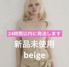 andmary アンドマリー　Mary logo tops beige