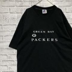 USA製90sヴィンテージTシャツシングルステッチブラックパッカーズ古着XL78