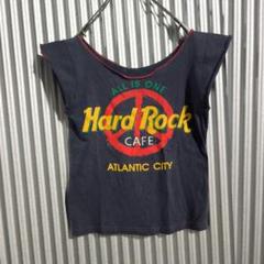 ハードロックカフェ ピースマークロゴ Tシャツ カットソー グランジ フェード