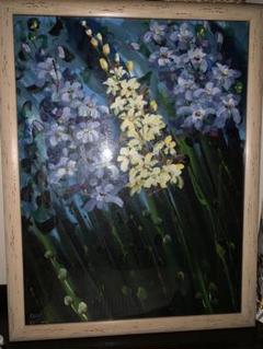 バリの絵画　ウブド　花 　油絵 バリの絵画 ウブド 花 油絵 - メルカリ