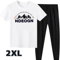メンズ　大きいサイズ　2点セット　2XL　半袖　Tシャツ　パンツ　3L　黒