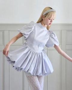 【新品未使用】Treat Urself チュールミニワンピース（gray） treat ürself バレリーナチュールミニワンピース グレー パニエ