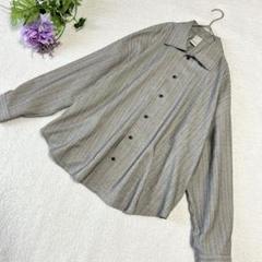 【キャスパージョン】イミテーションウールヒュージシャツ　グレー　美品　S