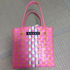 MARNI ピンク チェック柄 トートバッグ - メルカリ
