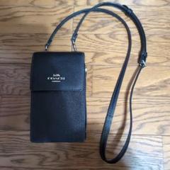 COACH ブラック スマホショルダーバッグ