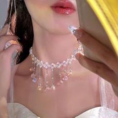 【人気】レディース　ネックレス　アクセサリー　クリスタル　フォーマル　結婚式