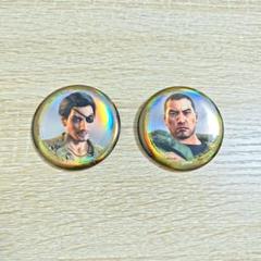 龍が如く メタル缶バッジ 真島吾朗 冴島大河