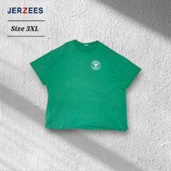 JERZEESジャージーズ半袖Tシャツワンポイントチームロゴ鬼フェードグ緑3XL