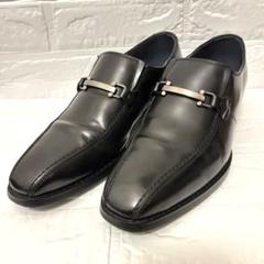 REGAL 24.0ブラック レザー ドレスシューズ 美品　金属製のバックル