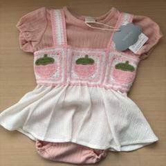フタフタ いちご ロンパース ビスチェ　ワンピース　ベビー　70