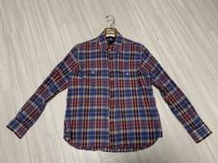 【美品】FAT（エフエーティー）リネン混チェック柄ワークシャツ Lサイズ