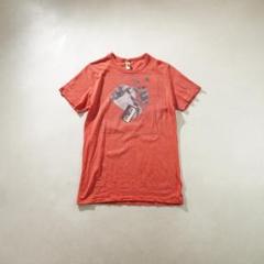 古着 カセットテープ Tシャツ レッド サイズS*SK3