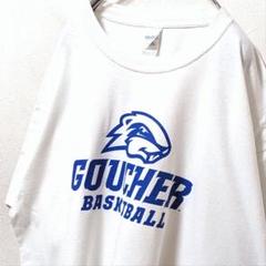 ギルダン ガウチャーバスケットボール ロゴ Tシャツ ホワイト白 XL 古着