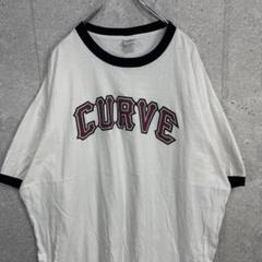 anvil リンガー　CURVE プリント　ホワイト　ビックサイズTシャツ2X