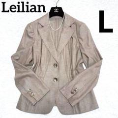 Leilian レリアン　フォーマル　ジャケット　シルク混　ブラウン