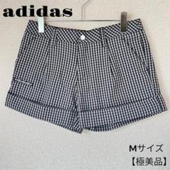 【極美品】adidas アディダス ゴルフパンツ ブラック チェック柄 M