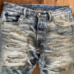 リーバイス501 ヴィンテージ加工ダメージジーンズ