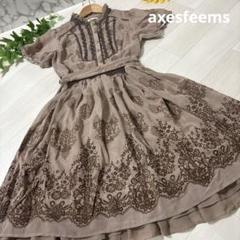 美品　❣️axes femme ❣️アクシーズファム　膝丈ワンピース　M