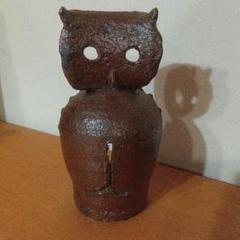 フクロウ　ろうそく立て