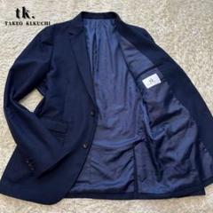 【極美品 2way 赤タグ XL】タケオキクチ　トレンチコート　紺　チェック　毛 2025年最新】コート タケオキクチの人気アイテム - メルカリ