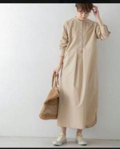 URBAN RESEARCH スキッパーシャツワンピース ベージュ