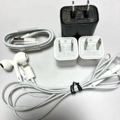 iPhone純正付属品　充電器×2、イヤホン、Lightningケーブル　セット