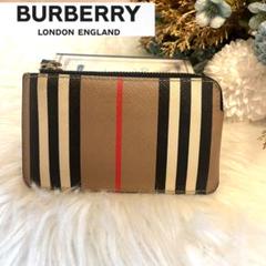 ✨美品✨BURBERRY 現行 カードケース コインケース ノバストライプ バーバリー✨美品 現行 カードケース コインケース ノバ