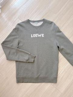 宅配 人気Sサイズ】ロエベ☆ 刺繍ロゴ スウェット LOEWE グレーカーキ トップス