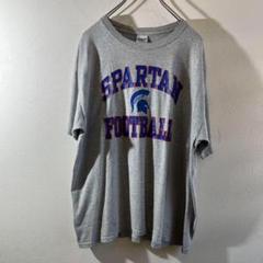 T-12 GILDAN SPARTAN FOOTBALL Tシャツ グレー L