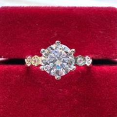 「遺品整理」金 PT900 刻印入りダイヤモンドイヤリング 遺品整理」K18 金 刻印入り D1.00ct ダイヤモンドリング、サイズ