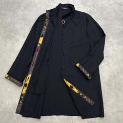 レオナール シルク100% ロングコート スプリング ロゴプリント