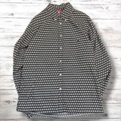 アベイシングエイプ APE 長袖シャツ 総柄 XL ブラック 0118