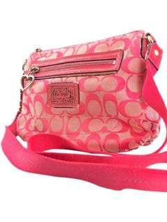 【COACH】コーチ ショルダーバッグ ピンク ポピー シグネチャー 総柄
