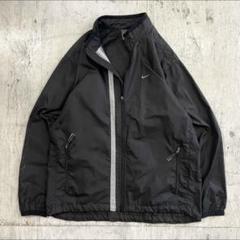 Nike ブラック ナイロンジャケット　y2k リフレクト