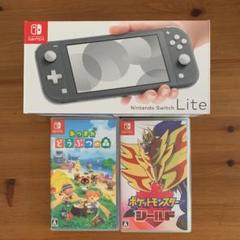 Nintendo Switch Lite 本体 andあつもり、シールドセット