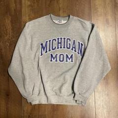 90s jerseys USA製Michiganグレースウェットトレーナー短丈L