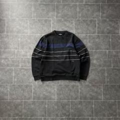 00's old Stussy ステューシー ボーダー スウェット トレーナ－L