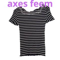 【特別セール品】 美品】アクシーズファム 星 パール 半袖 貝殻 feemトップス axes トップス