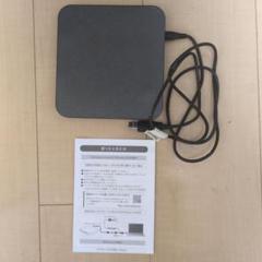 ポータブル外付けDVDドライブ USB接続 ブラック　説明書付き