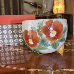陶あん　椿　紅　抹茶碗？ 陶あん 椿 紅 抹茶碗？ - メルカリ