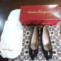 Salvatore Ferragamo ブラックリボン付きヒール