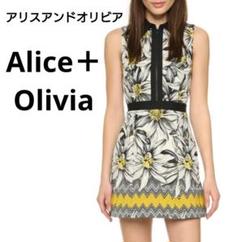 アリスアンドオリビアワンピース alice＋olivia アリスアンドオリビア フラワー ジャガード