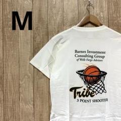 ヘインズ　Hanes 古着　Tシャツ　バスケ　半袖　夏服　アメカジ　ホワイト