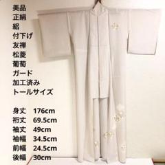 早割 旅行 美品 トールサイズ】付下げ 絽 友禅 裄丈69.5 身丈176 - メルカリ 着物・浴衣