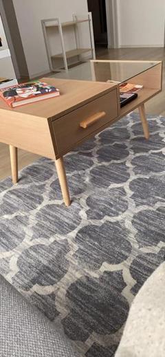 洗える ノルディックカーペット ラグ モロコシ柄 70x120cm 北欧風